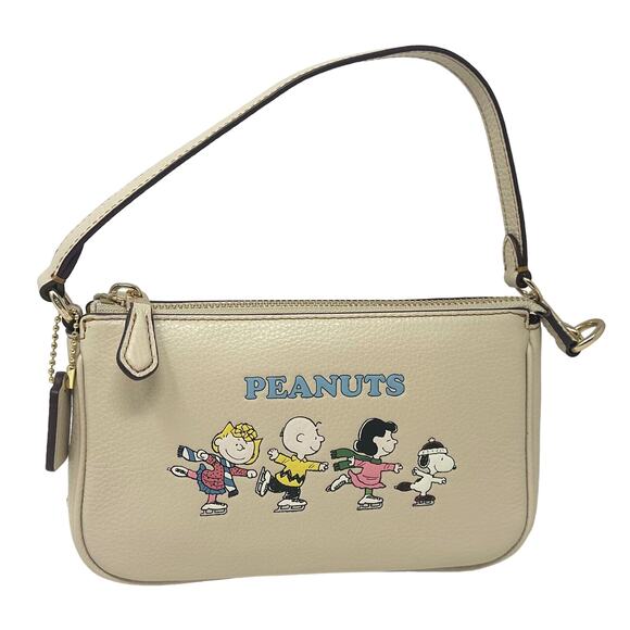 Coach X Peanuts Nolita 19 Purse With Snoopy And Friends Motif Ivory Multi CE858 - Picture 1 of 9